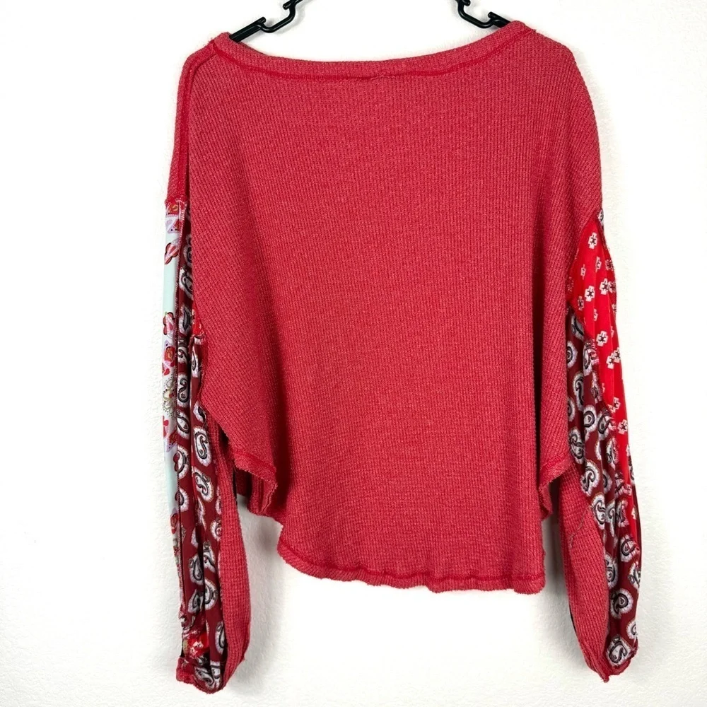 Free People Blossom Thermal Cherry Red Combo XS
